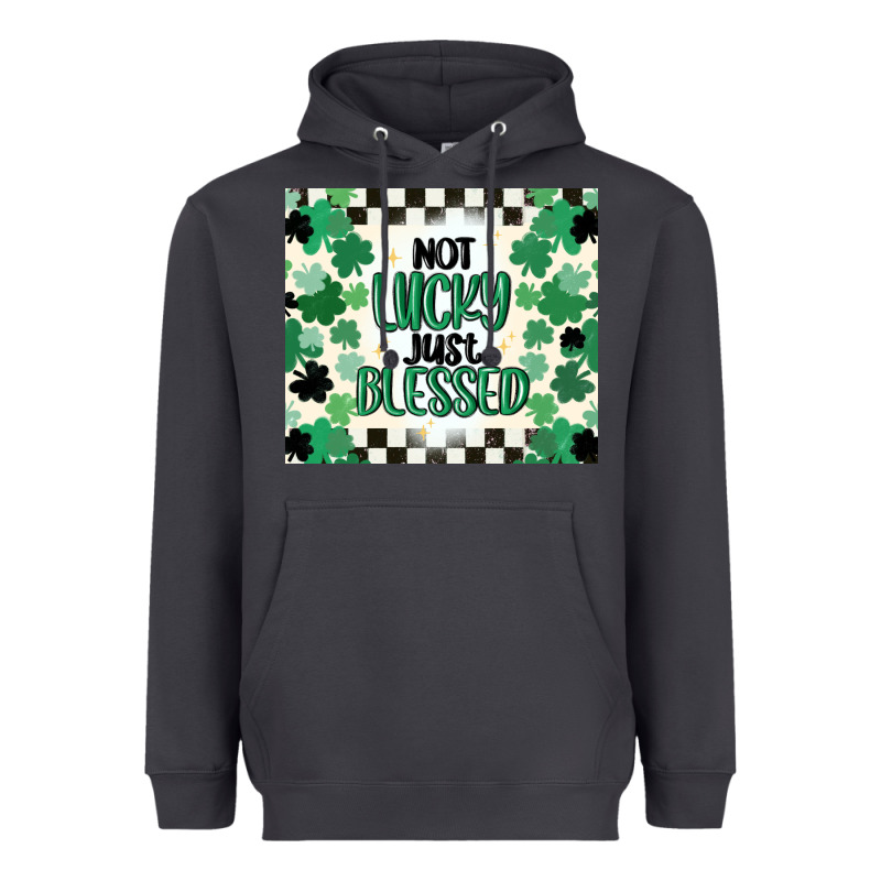 Not Lucky Just Blessed Heavyweight Hoodie by MaliasSmallBusiness | Teevron