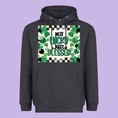 Not Lucky Just Blessed Heavyweight Hoodie Designed By Maliassmallbusiness