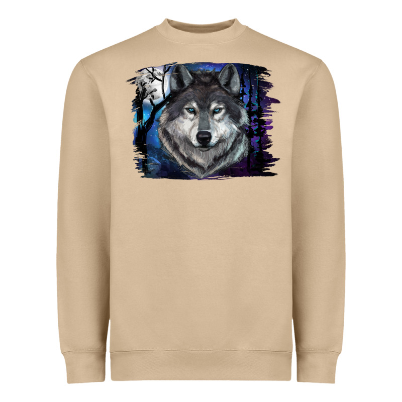 Wolf And Full Moon Heavyweight Sweatshirt by RanaPortraitStore | Teevron