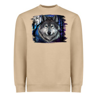 Mushroom wolf and full moon Heavyweight Sweatshirt - RanaPortraitStore