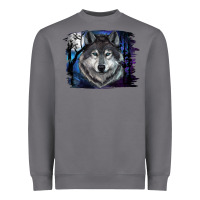 Storm wolf and full moon Heavyweight Sweatshirt - RanaPortraitStore