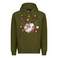 Army Green Baseball Horn Christmas Premium Hoodie - BundleAndBundleShop