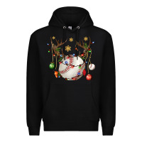 Black Baseball Horn Christmas Premium Hoodie - BundleAndBundleShop