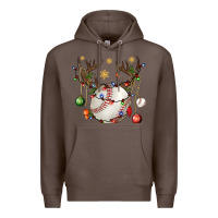 Coffee Baseball Horn Christmas Premium Hoodie - BundleAndBundleShop