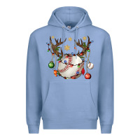 Colony Blue Baseball Horn Christmas Premium Hoodie - BundleAndBundleShop