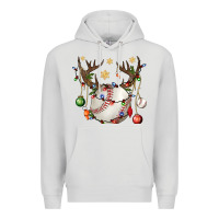 Dove Grey Baseball Horn Christmas Premium Hoodie - BundleAndBundleShop