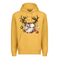 Mustard Baseball Horn Christmas Premium Hoodie - BundleAndBundleShop