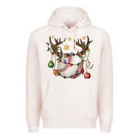 Pale Pink Baseball Horn Christmas Premium Hoodie - BundleAndBundleShop