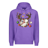 Purple Baseball Horn Christmas Premium Hoodie - BundleAndBundleShop