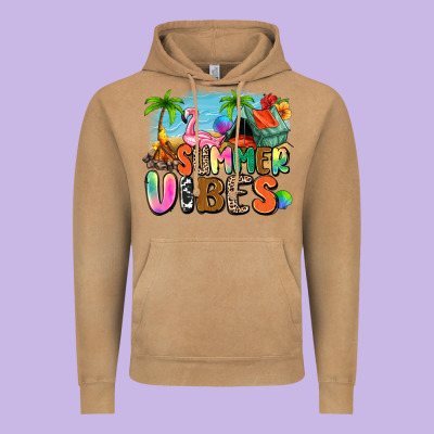 Summer Vibes Camp Vintage Hoodie Designed By Zillion Design Studio