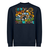 Navy country roads take me home Heavyweight Sweatshirt - Zillion Design Studio