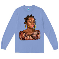 Colony Blue afro woman Long Sleeve Tee - AdoDesignShop