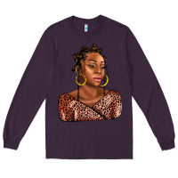 Plum afro woman Long Sleeve Tee - AdoDesignShop
