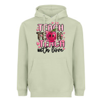 Matcha teach teach teach with love Heavyweight Hoodie - MaliasSmallBusiness