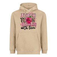 Mushroom teach teach teach with love Heavyweight Hoodie - MaliasSmallBusiness