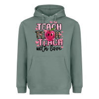 Sage teach teach teach with love Heavyweight Hoodie - MaliasSmallBusiness