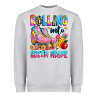 Heather Grey rolling into sixth grade Heavyweight Sweatshirt - texasbilliewilder