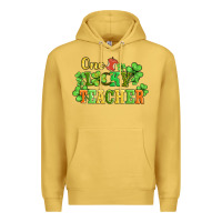 Antique Gold one lucky teacher Premium Hoodie - AdoDesignShop