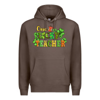 Coffee one lucky teacher Premium Hoodie - AdoDesignShop