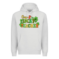 Dove Grey one lucky teacher Premium Hoodie - AdoDesignShop