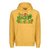 Mustard one lucky teacher Premium Hoodie - AdoDesignShop