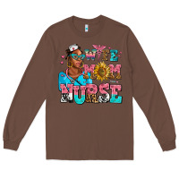 Chestnut afro wife mom nurse Long Sleeve Tee - AdoDesignShop