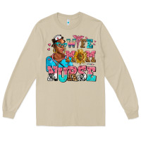 Mushroom afro wife mom nurse Long Sleeve Tee - AdoDesignShop