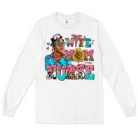 White afro wife mom nurse Long Sleeve Tee - AdoDesignShop