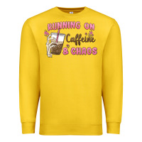 Lemon running on caffeine & chaos Premium Sweatshirt - MaliasSmallBusiness