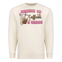 Sandshell running on caffeine & chaos Premium Sweatshirt - MaliasSmallBusiness