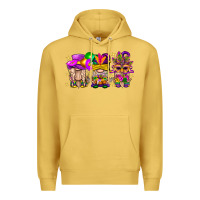 Antique Gold Mardi Gras Gnomies Cakes Flowers And Balloon Premium Hoodie - BundleAndBundleShop