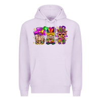 Lilac Mardi Gras Gnomies Cakes Flowers And Balloon Premium Hoodie - BundleAndBundleShop