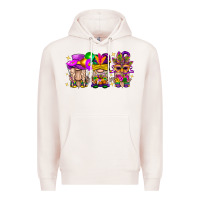 Pale Pink Mardi Gras Gnomies Cakes Flowers And Balloon Premium Hoodie - BundleAndBundleShop