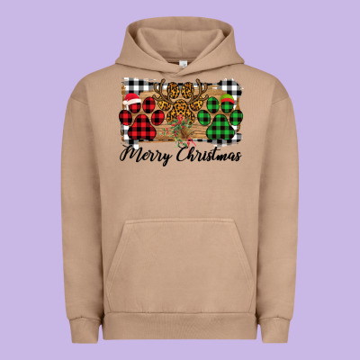 Merry Christmas Paws Urban Hoodie Designed By Bettercallsaul