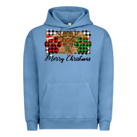 Pigment Pebble Blue Merry Christmas Paws Urban Hoodie - Bettercallsaul