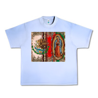 Grape Ice Virgin Mary Mexican Flag Urban Heavy Tee - CTS Tumbler Store