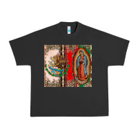 Pigment Black Virgin Mary Mexican Flag Urban Heavy Tee - CTS Tumbler Store