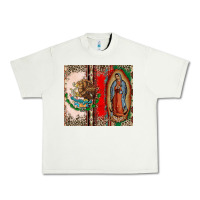 Pistachio Virgin Mary Mexican Flag Urban Heavy Tee - CTS Tumbler Store