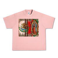 Salmon Virgin Mary Mexican Flag Urban Heavy Tee - CTS Tumbler Store
