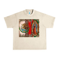 Sandshell Virgin Mary Mexican Flag Urban Heavy Tee - CTS Tumbler Store