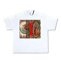 White Virgin Mary Mexican Flag Urban Heavy Tee - CTS Tumbler Store