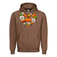 Chestnut pumpkin and daisies Zipper Hoodie - AdoDesignShop