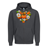 Smoke pumpkin and daisies Zipper Hoodie - AdoDesignShop