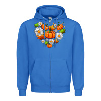 True Royal pumpkin and daisies Zipper Hoodie - AdoDesignShop