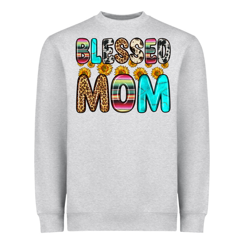 Blessed Mom Heavyweight Sweatshirt by Zillion Design Studio | Teevron