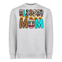 Heather Grey blessed mom Heavyweight Sweatshirt - Zillion Design Studio