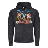 Vintage Black Happy Easter Heifers Vintage Hoodie - RanaPortraitStore