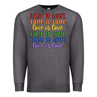 Charcoal Heather love is love lgbtq Premium Sweatshirt - MaliasSmallBusiness
