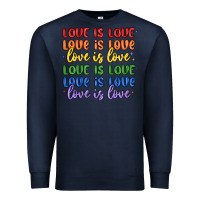 Navy love is love lgbtq Premium Sweatshirt - MaliasSmallBusiness