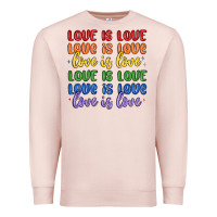 Pale Pink love is love lgbtq Premium Sweatshirt - MaliasSmallBusiness
